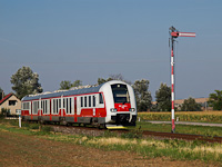The ŽSSK 861 028-3 seen at the Zlaté Moravce to Nové Zámky railway