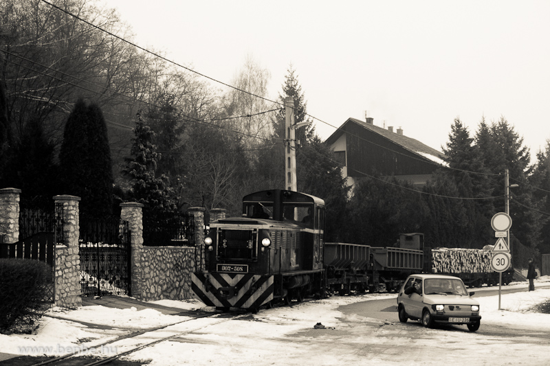 The LEV D02-508 hauling a freight train inside Disgyőr photo