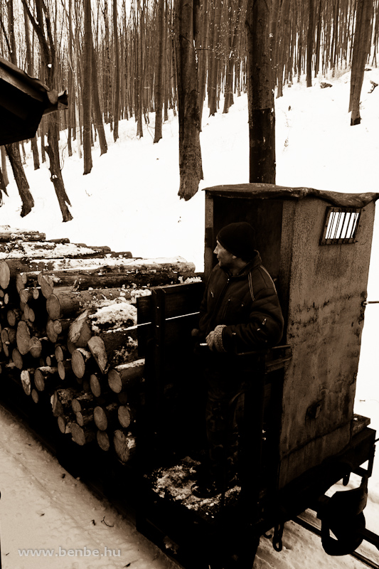 Brakeman on a freight train at LEV photo