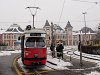 An E1 class tram that formerly ran in Vienna now on tram line 2 at Miskolc-Tisza station