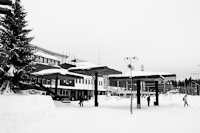 Funny and creative but totally useless platform canopy at Štrbsk Pleso station