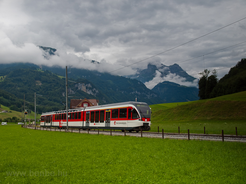 The Zentralbahn ABe 130 009-4 seen between Dallenwil and Stans photo