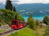 The Brienz-Rothorn-Bahn Hm 2/2 11 seen between Geldried and Brienz