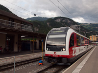 A Zentralbahn ABeh 160 001-1 pályaszámú <q>FINK</q> motorvonata Meiringen állomáson