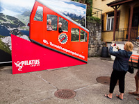 Pilatusbahn - the steepest rack railway in the world; the photographing background