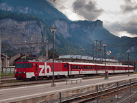 A Zentralbahn HGe 4/4<sup>II</sup> (101) 962-9 Meiringen állomáson