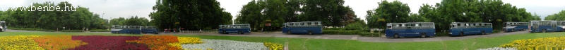 A panoramic view of the special busses for the watersports european championships photo