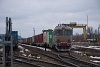 The CFR Marfa 60 1337-9 seen shunting a container train at Dornesti