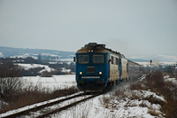 The CFR Calatori 60 0718-6 <q>Sulzer</q> and an unidentified <q>Jimmy</q> seen between Rușii-Munți and Deda on the line from Targu Mures to Brasov