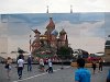 The reflection of the St Basil's Cathedral (officially the Покровский собор, often called Собор Василия Блаженного, built by Ivan the Terrible on the event of conquering Kazan and Astrakhan)