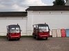 Electric carts in Kolomenskoye park a little resembling MAZ buses