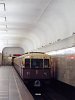 Historic metro train at Kropotkinskaya