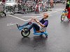 We went to a street festival that suffered a downpour, but even that couldn't make the crazy bike show participants abandon their pet bikes - my personal favourite is this recumbent drift bike