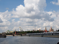 Boatride on the Moskva river - the Kremlin of Moscow