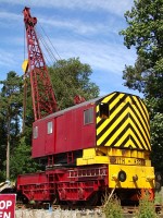 A railway crane at the Banchory exhibition