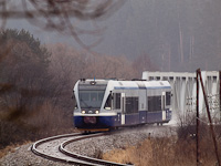 The ŽSSK 840 001-6 seen between Stražky and KeŽmarok zastvka