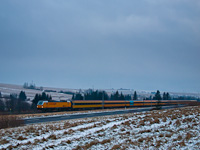 The RegioJet Vectron  seen between Vazec and Strba