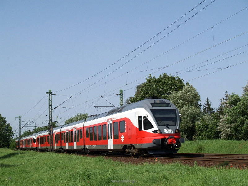 A MV-START 5341 021-3 plyaszm Stadler FLIRT motorvonata a 70-es vonalon Kposztsmegyernl fot