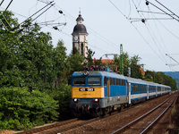 A 431 083 plyaszm Szili (ex V43 1083) Nagymaros-Visegrd megllhelyen a Hungria EuroCity vonattal