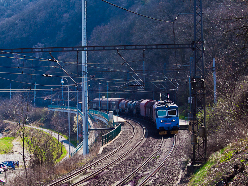 A ČD Cargo 122 023-5 egy tehervonattal holičky s Rež kztt
 fot