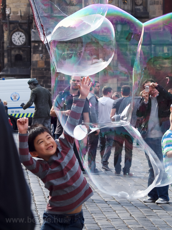 Soap bubbles in Prague photo