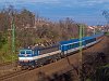The ŽSSK 362 005-3 <q>Eso</q> seen hauling fast train Petrov near Dunakeszi