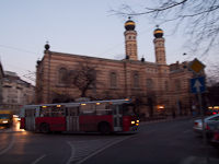 Type ZIU-9 trolleybus at the Synagogue