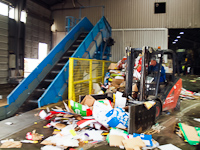 Paper recycling facility  they only use industrial recyclable paper, the communal selective bins are not reliable enough