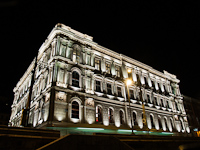 One of the most beautiful buildings of Budapest, the Lnchd Palace office building