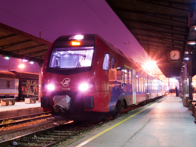 The ŽS 413 036 FLIRT3 trainset seen at Belgrade Main Station (Beograd Glavny) photo