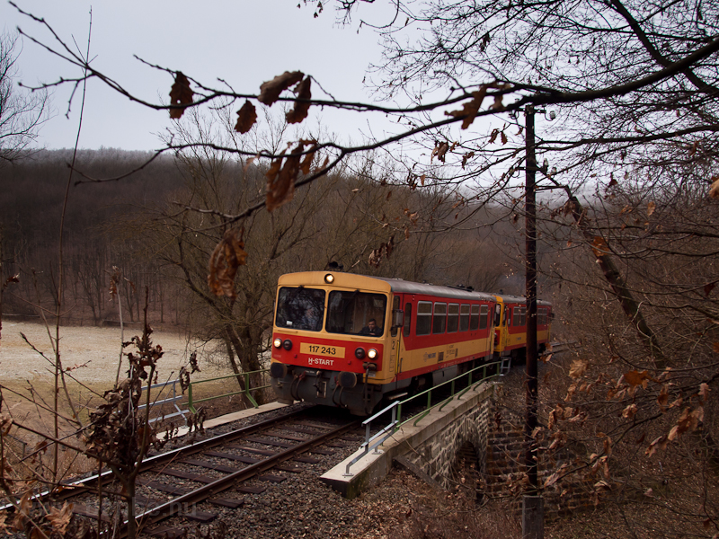 The 117 243 seen between Szokolya and Berkenye on the bridge of the Morg-patak photo