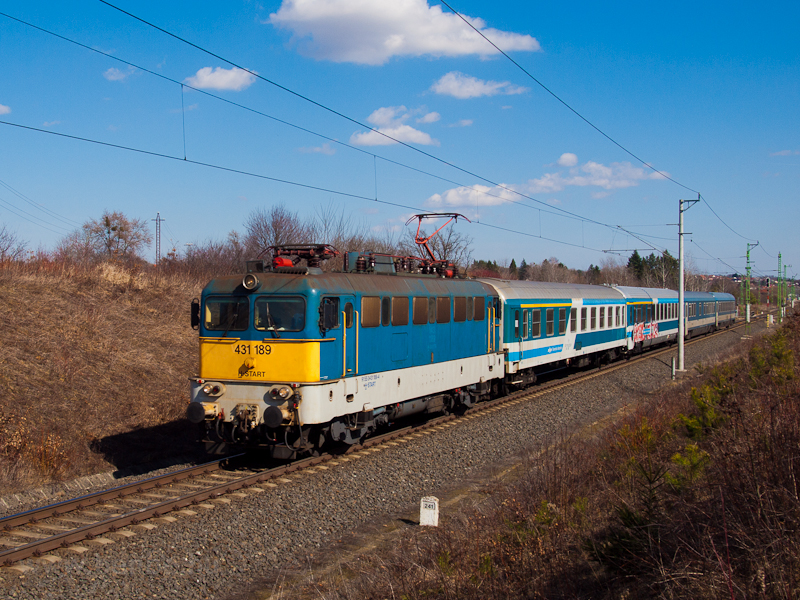 A MV-START 431 189 a Citadella gyorsvonattal Zalalvő s Felsőjnosfa kztt
 fot