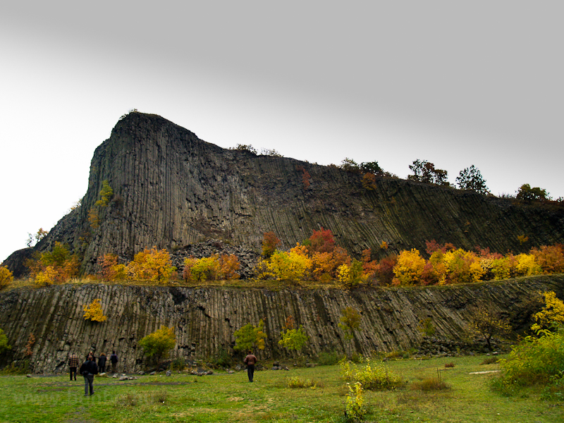 The Hegyestű basalt formation in autumn colours photo