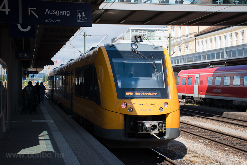 Az Oberpfalzbahn 648 207 Regensburgban
 fot