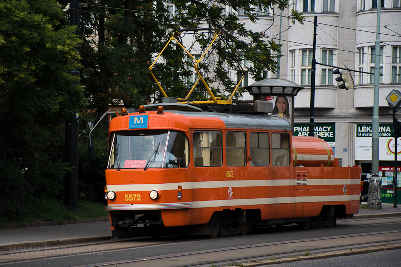 Rail lubricating and washing tram at Prague photo