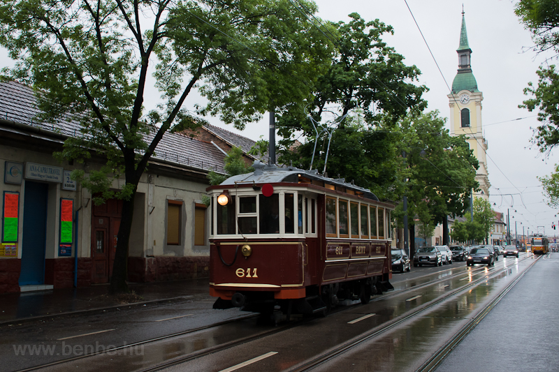 The BKV no. 611 historic tram car at Kolosy tr photo