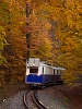 The Budapest Children's Railway's ABamot 2 historic diesel multiple unit seen between Hrs-hegy and Hűvsvlgy stations