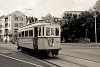 The BKV Budapest type K historic tram car number 2806 seen at Nagyszombat utca on the Budai Fond Villamos network