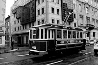 The BKV woodframe historic tram number 611