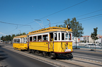 The BKV Budapest woodframe historic tram number 2806 with a class EP trailer seen at Szent Gellrt rakpart