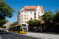 The BKK 2217 short-CAF tram seen on line 17 at Margit krt