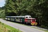 The Čiernohronsk Železnica TU45 001 seen between Vydrovo Skanzen and Korytrske