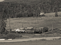 The ČSD T444 1082 seen between Tisovec-Bánovo and Zbojská