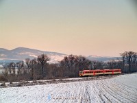 The MV Sprinter railbus 6341 034-4 near Mtraszls-Hasznos stop