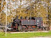 The 62-360 steam locomotive on exhibit at Sevnica station in Slovenia