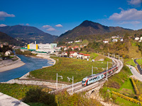 The SŽ 312 120 seen between Laško and Rimske Toplice