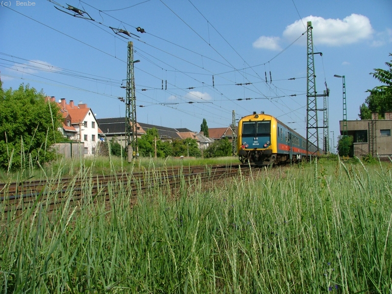 kép MÁV BDt 426 vezérlőkocsi Városligeti elágazásnál fotó