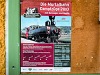 An old information post about the historic trains at Murtalbahn