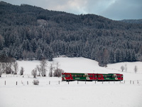 Az STLB Murtalbahn VT33-VS44 plyaszm szerelvnye Lutzmannsdorf s Kreischberg Talstation kztt