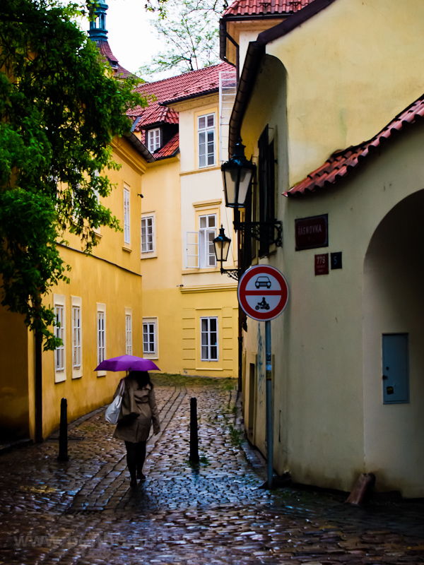 A narrow alley at Prague photo